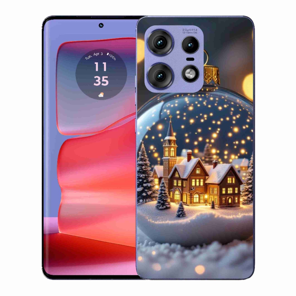 Gélový kryt mmCase na Motorola Edge 50 Pro - vianočné gule 4