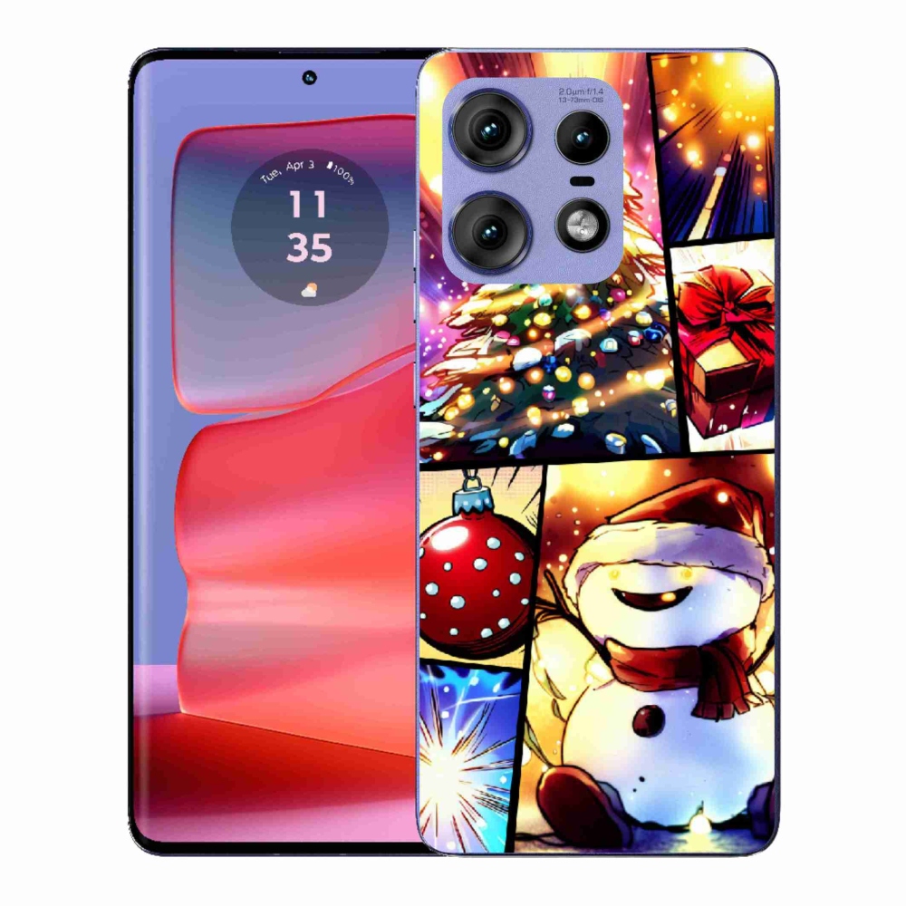 Gélový kryt mmCase na Motorola Edge 50 Pro - vianočné motívy 1