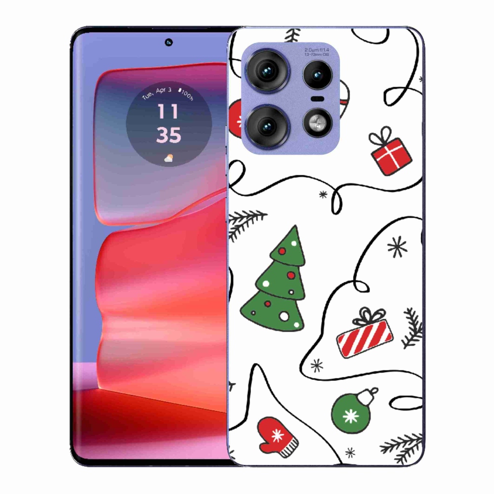 Gélový kryt mmCase na Motorola Edge 50 Pro - vianočné motívy