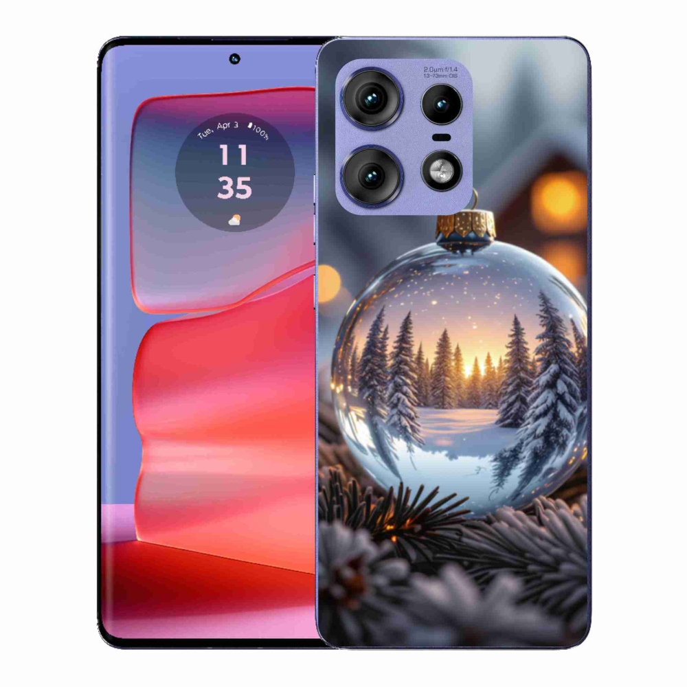 Gélový kryt mmCase na Motorola Edge 50 Pro - vianočná ozdoba