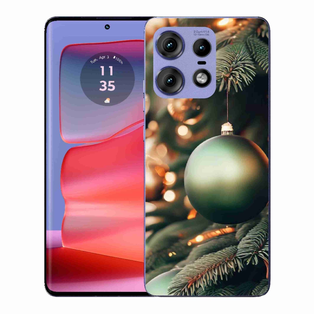 Gélový kryt mmCase na Motorola Edge 50 Pro - vianočné ozdoby 1