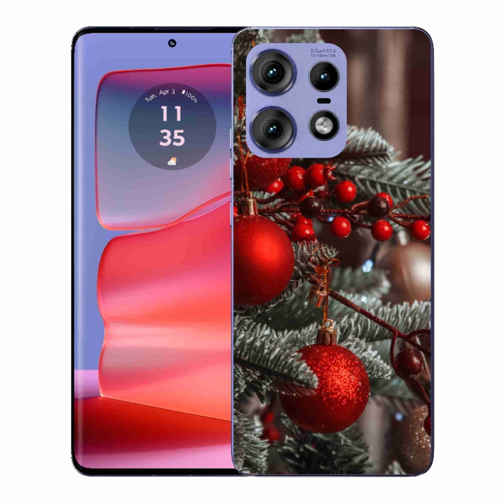 Gélový kryt mmCase na Motorola Edge 50 Pro - vianočné ozdoby 2
