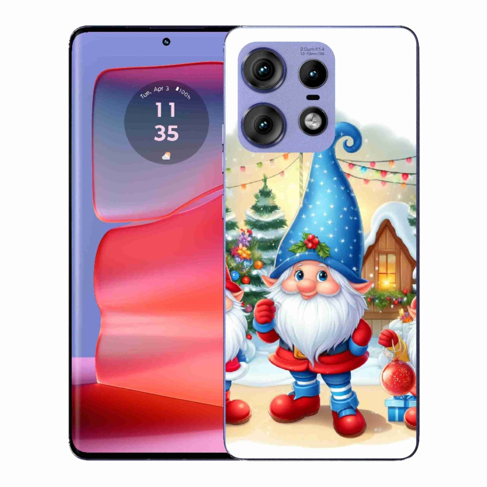 Gélový kryt mmCase na Motorola Edge 50 Pro - vianočné škriatkovia