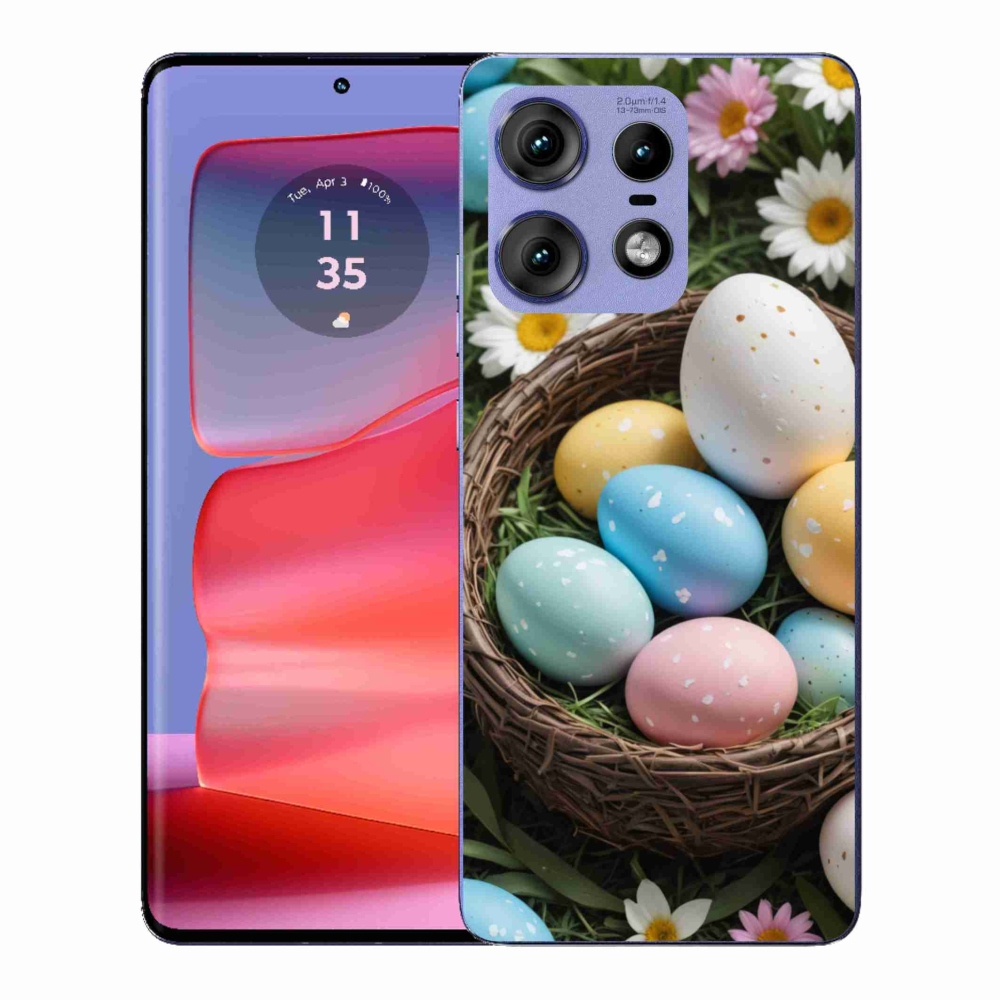 Gélový kryt mmCase na Motorola Edge 50 Pro - veľkonočné vajíčka 2
