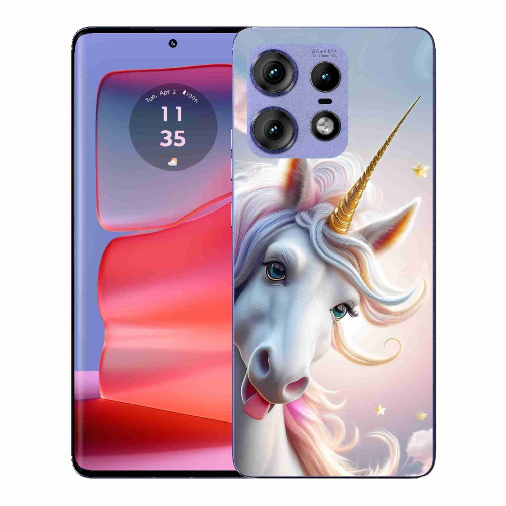 Gélový kryt mmCase na Motorola Edge 50 Pro - veselý jednorožec