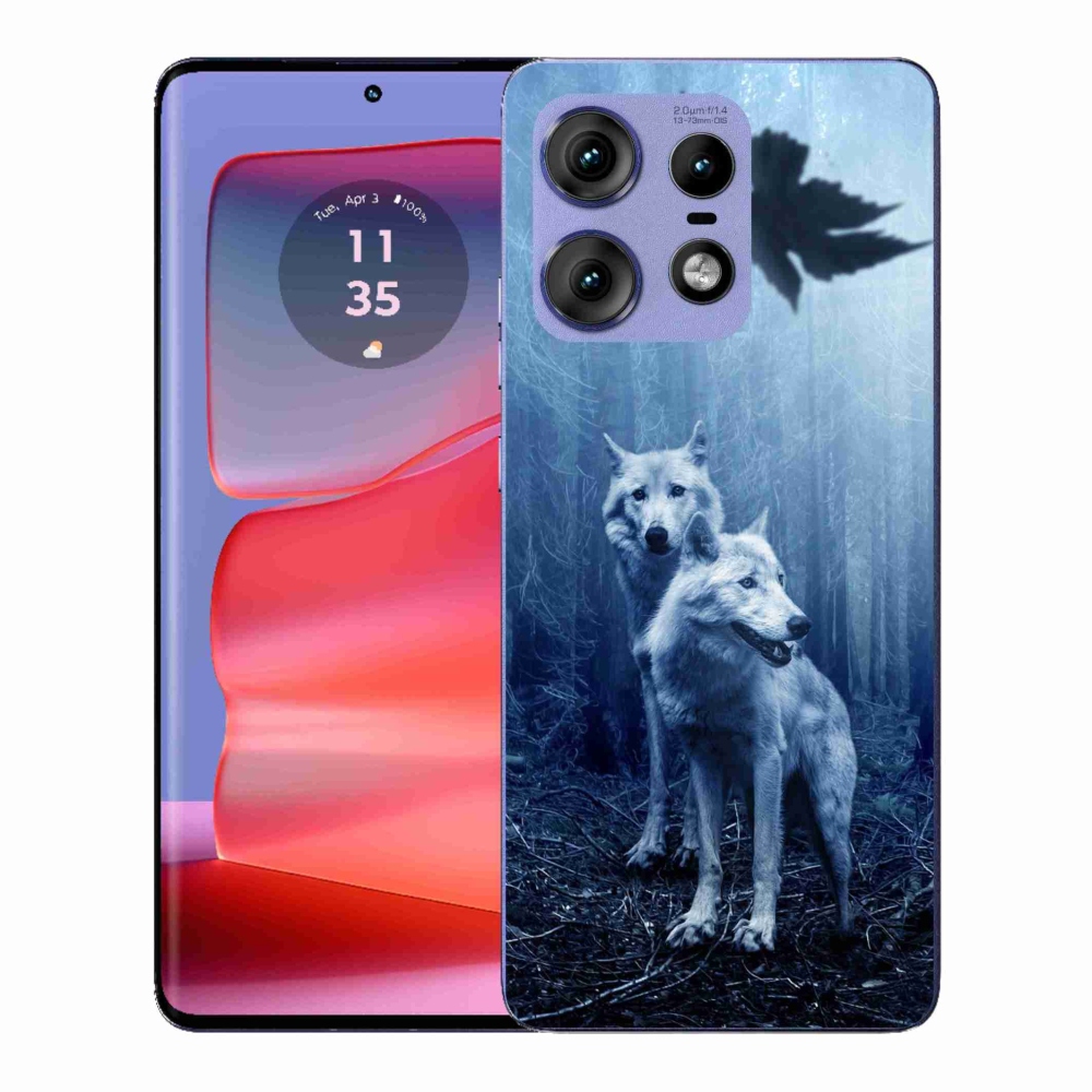 Gélový kryt mmCase na Motorola Edge 50 Pro - vlci v lese