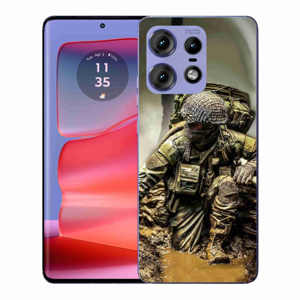 Gélový kryt mmCase na Motorola Edge 50 Pro - vojak