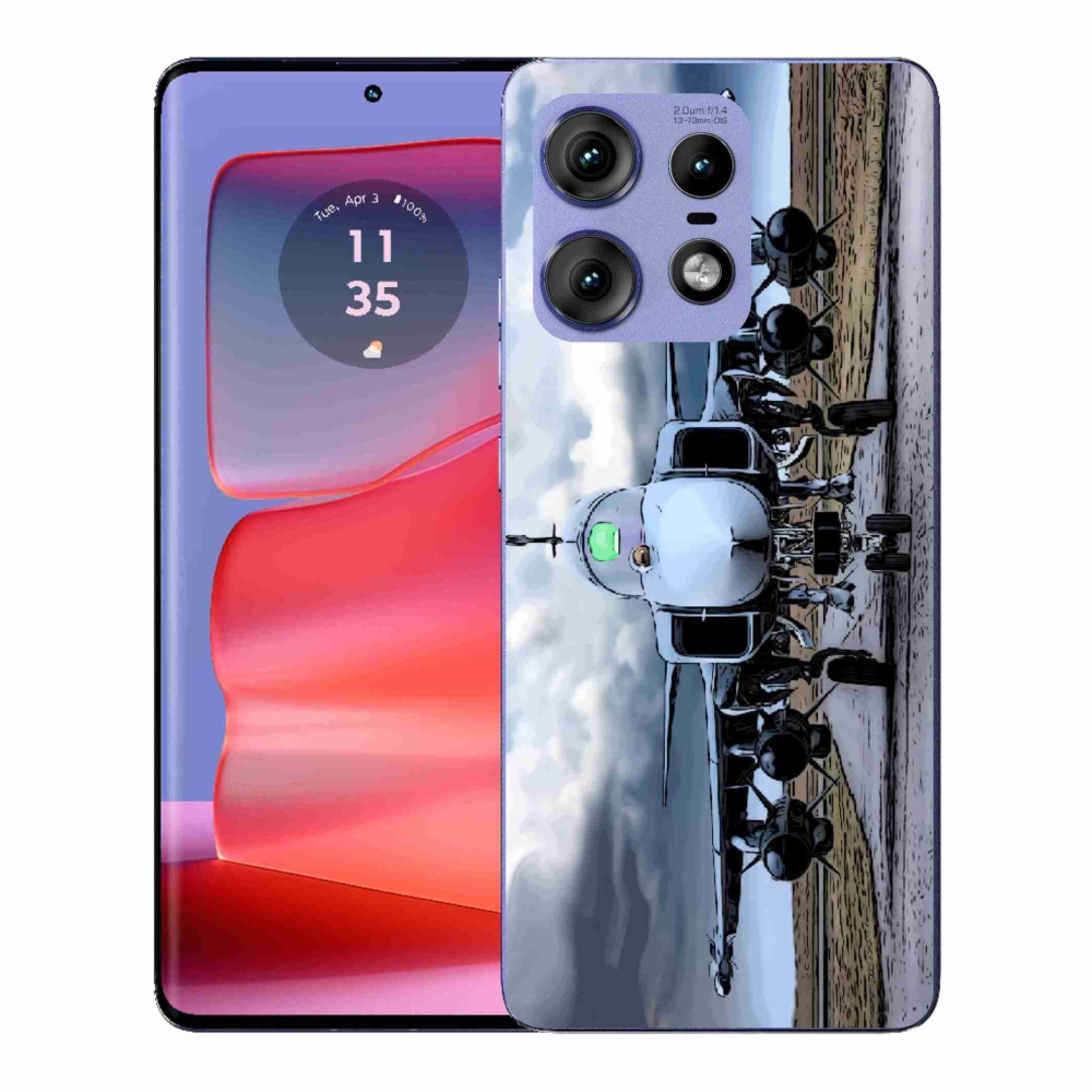 Gélový kryt mmCase na Motorola Edge 50 Pro - vojenské lietadlo