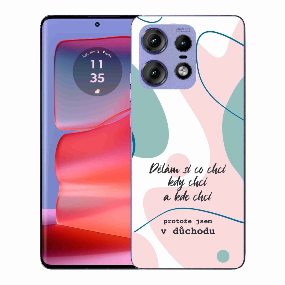 Gélový kryt mmCase na Motorola Edge 50 Pro - vtipný text 10 biele pozadie
