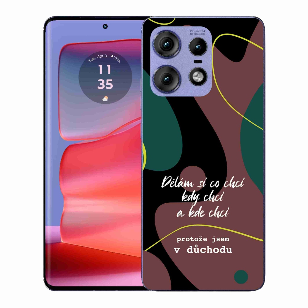 Gélový kryt mmCase na Motorola Edge 50 Pro - vtipný text 10 čierne pozadie