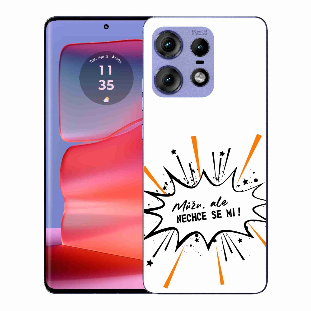Gélový kryt mmCase na Motorola Edge 50 Pro - vtipný text 11 biele pozadie