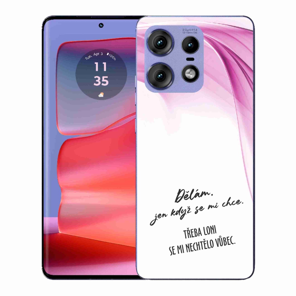 Gélový kryt mmCase na Motorola Edge 50 Pro - vtipný text 12 biele pozadie