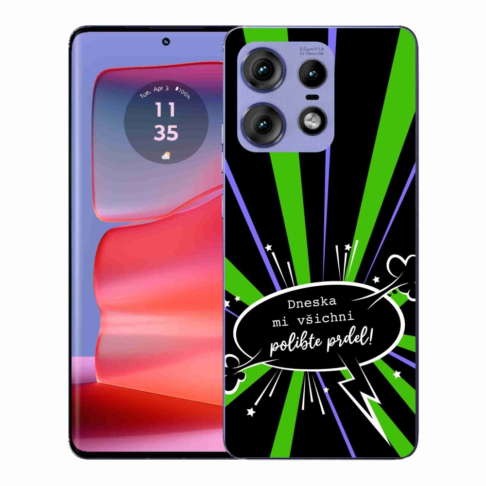 Gélový kryt mmCase na Motorola Edge 50 Pro - vtipný text 15 čierne pozadie