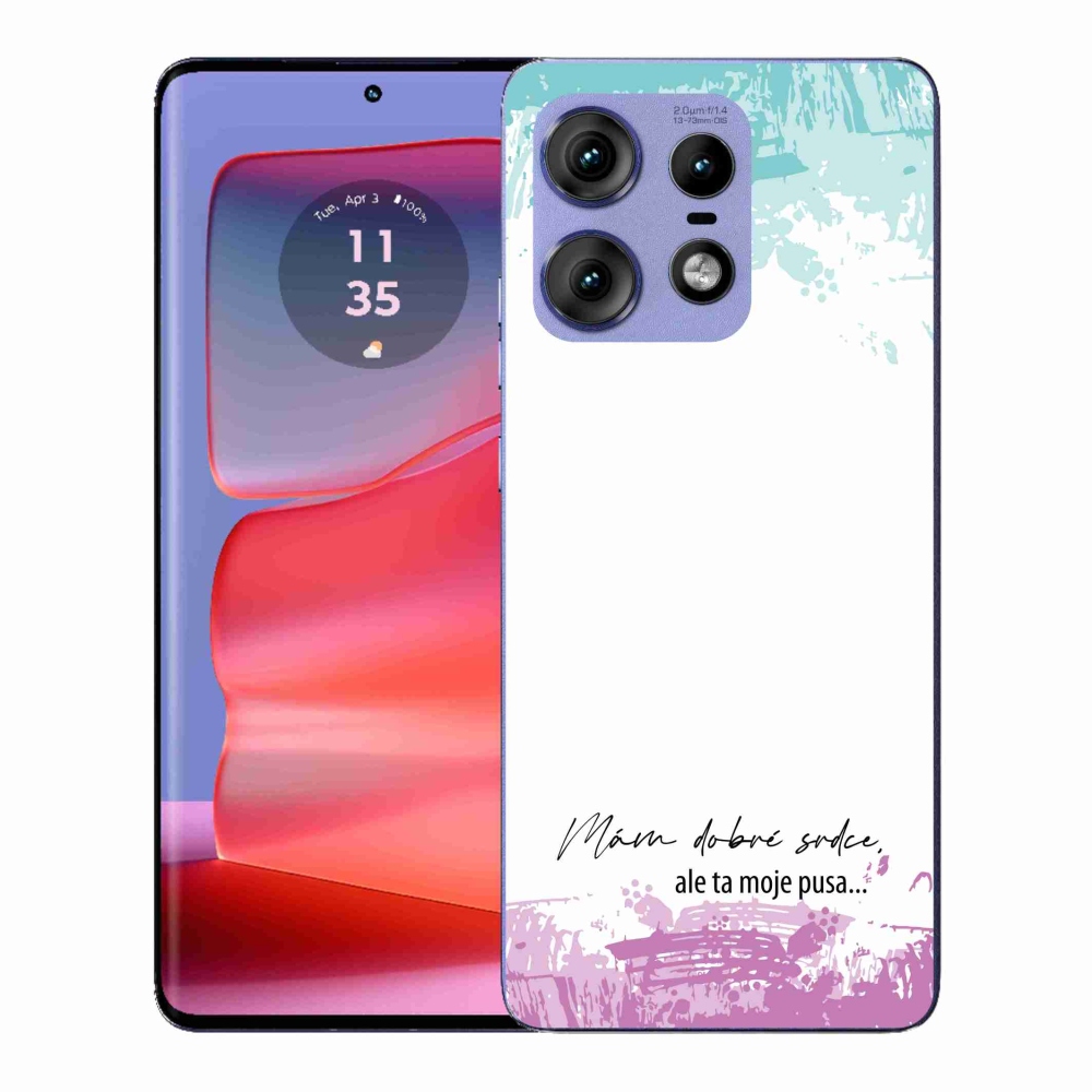 Gélový kryt mmCase na Motorola Edge 50 Pro - vtipný text 3 biele pozadie
