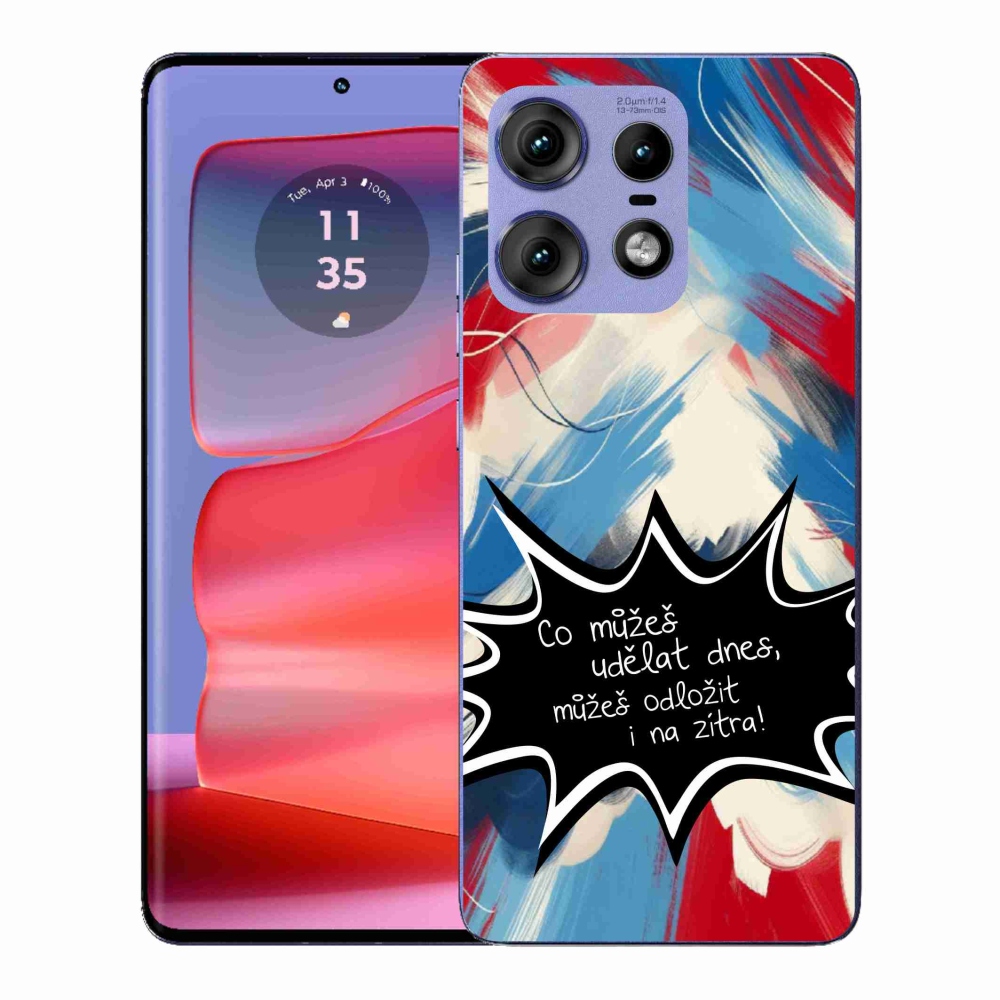 Gélový kryt mmCase na Motorola Edge 50 Pro - vtipný text 9 čierne pozadie