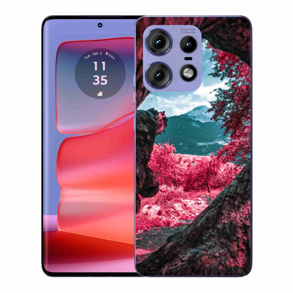Gélový kryt mmCase na Motorola Edge 50 Pro - výhľad na hory