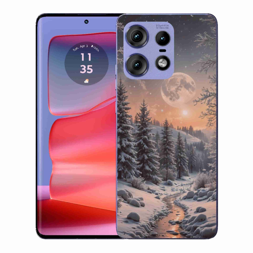 Gélový kryt mmCase na Motorola Edge 50 Pro - zimná krajina 2