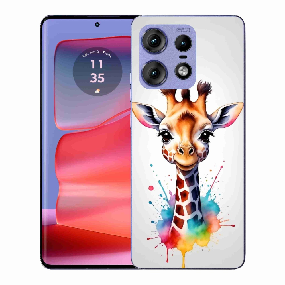 Gélový kryt mmCase na Motorola Edge 50 Pro - žirafa 1