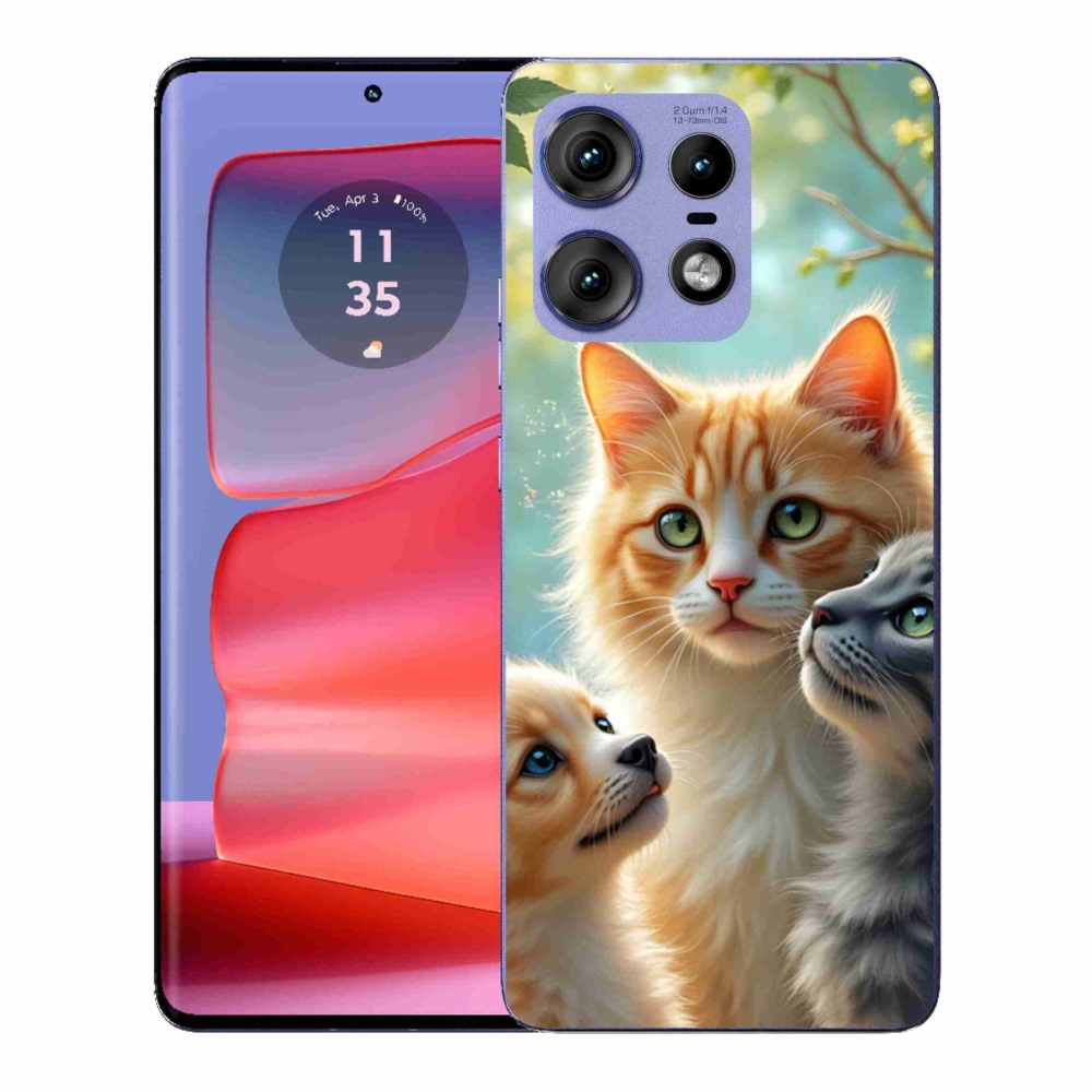 Gélový kryt mmCase na Motorola Edge 50 Pro - zvieracie priateľstvo 2