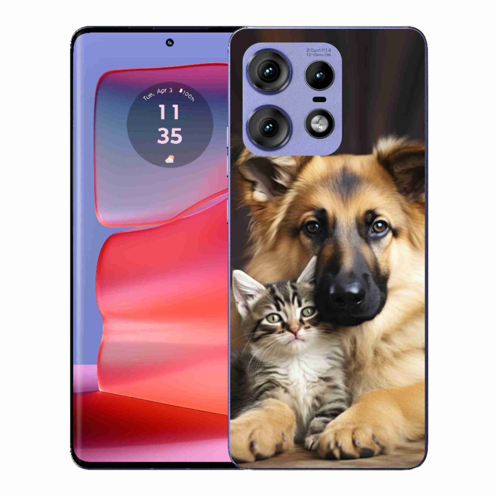 Gélový kryt mmCase na Motorola Edge 50 Pro - zvieracie priateľstvo