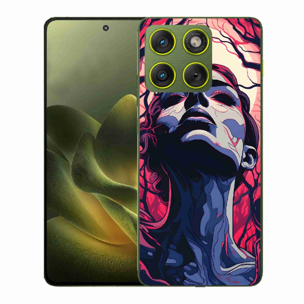 Gélový kryt mmCase na Motorola Edge 70 - abstraktná tvár