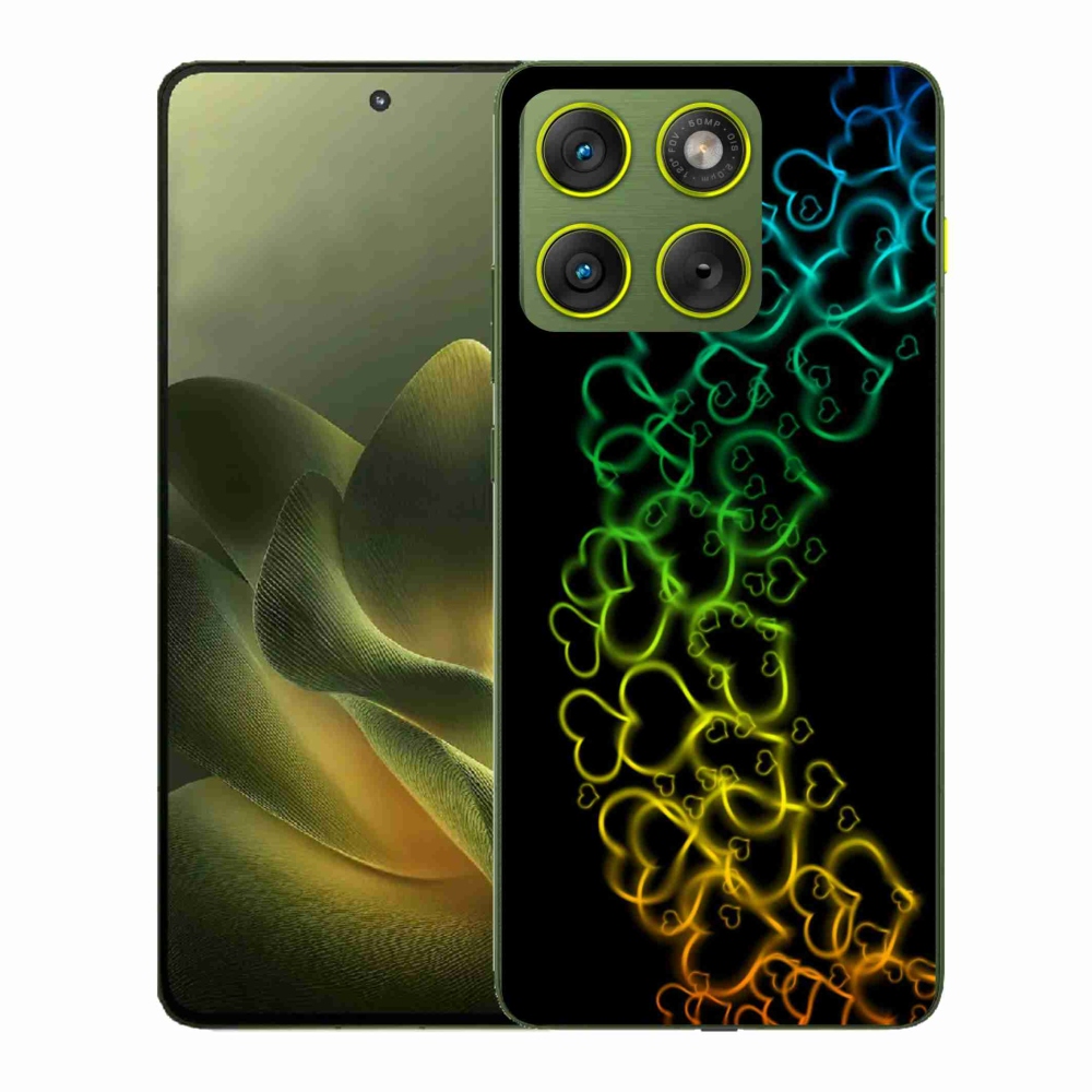 Gélový kryt mmCase na Motorola Edge 70 - farebné srdiečka