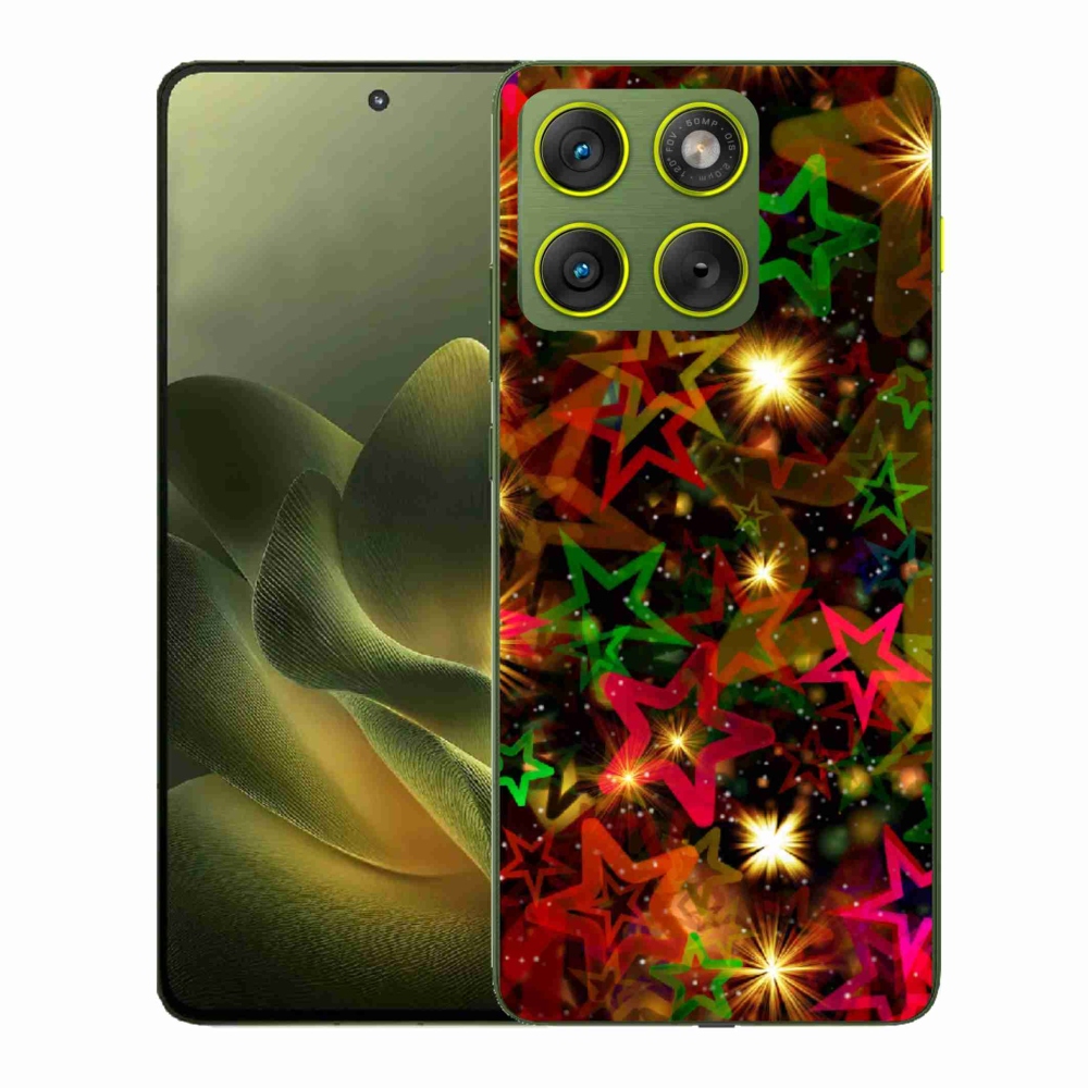 Gélový kryt mmCase na Motorola Edge 70 - farebné hviezdičky