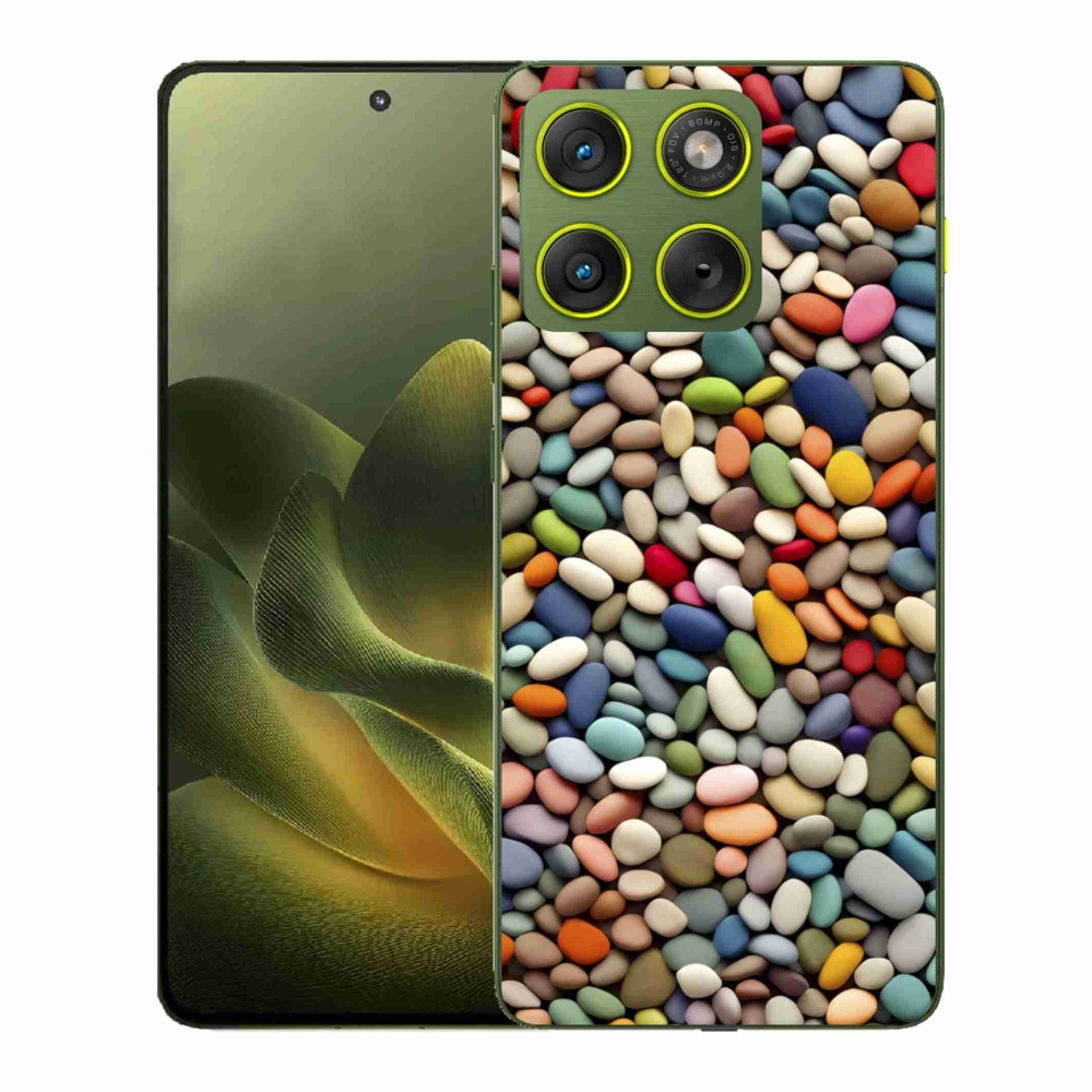 Gélový kryt mmCase na Motorola Edge 70 - farebné kamienky 2