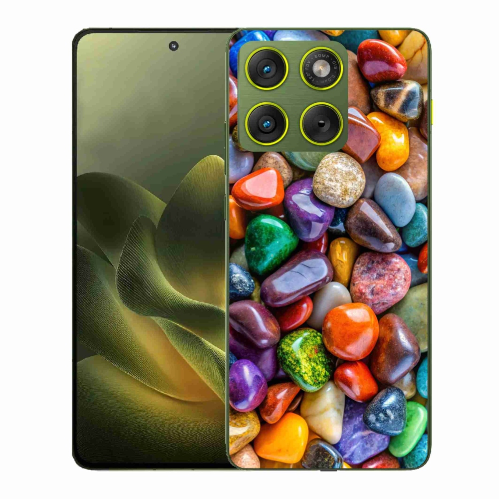 Gélový kryt mmCase na Motorola Edge 70 - farebné kamienky