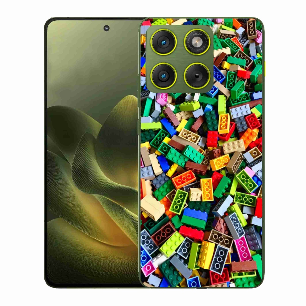 Gélový kryt mmCase na Motorola Edge 70 - farebné stavebné kocky