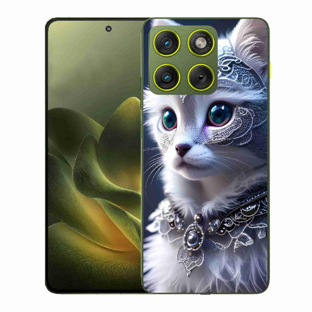 Gélový kryt mmCase na Motorola Edge 70 - biela mačka
