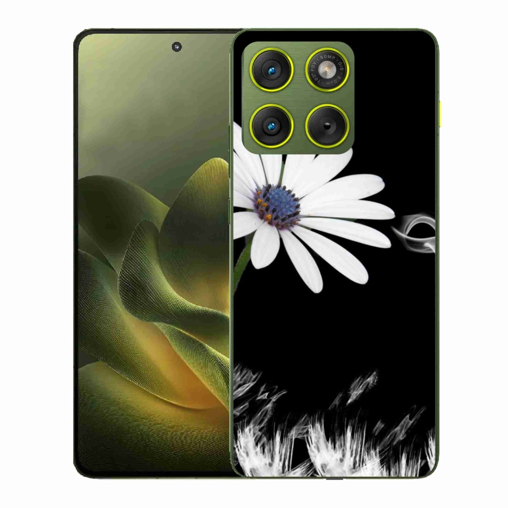 Gélový kryt mmCase na Motorola Edge 70 - biela kvetina