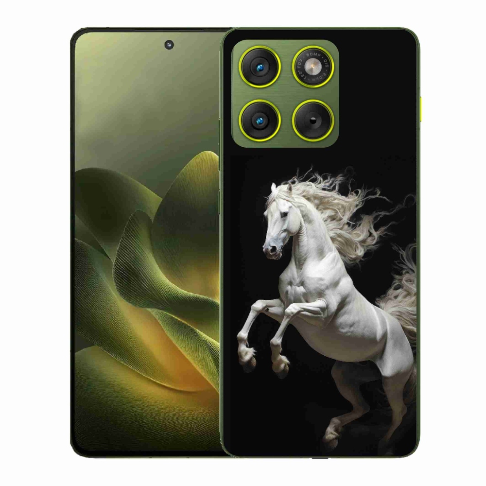 Gélový kryt mmCase na Motorola Edge 70 - biely kôň 4