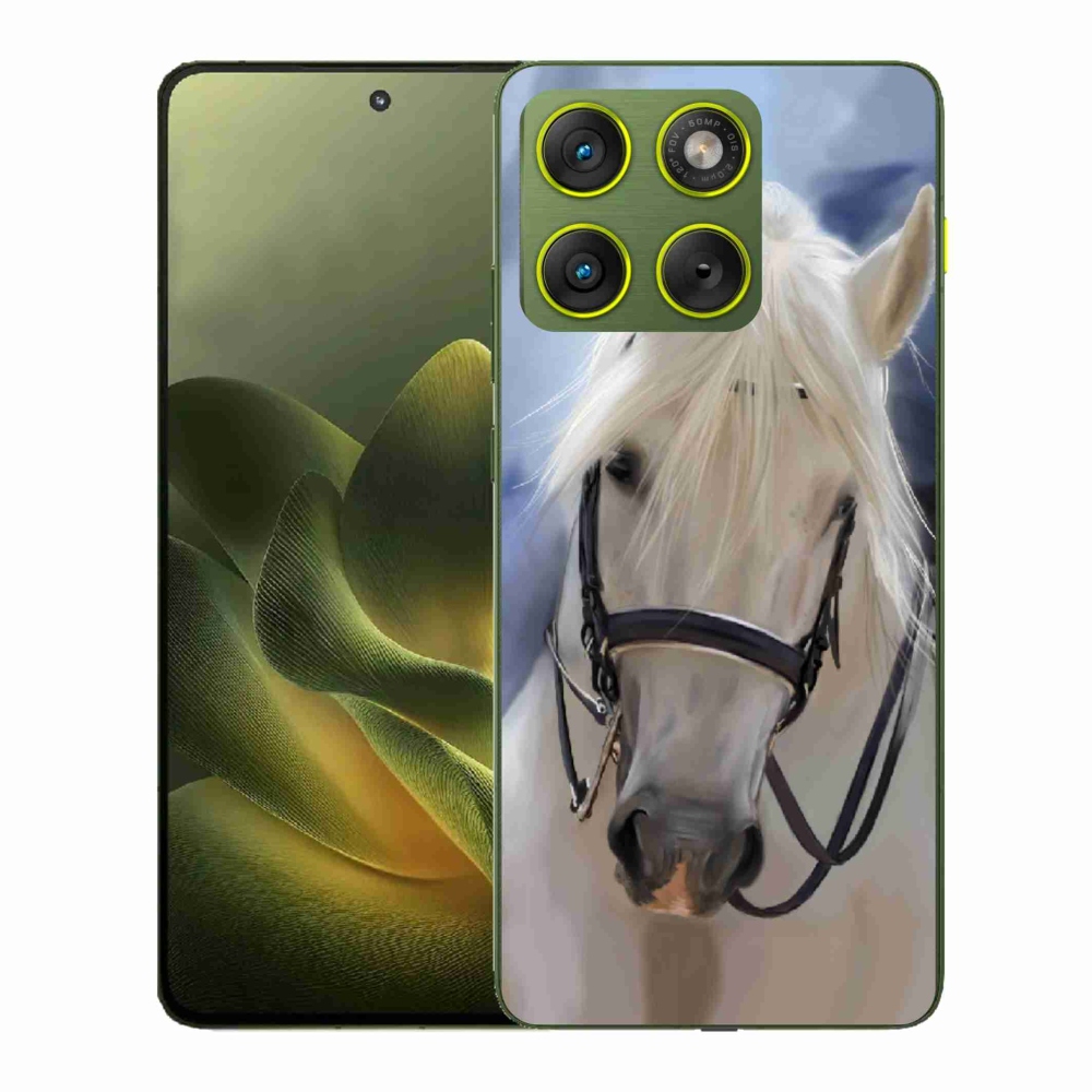 Gélový kryt mmCase na Motorola Edge 70 - biely kôň