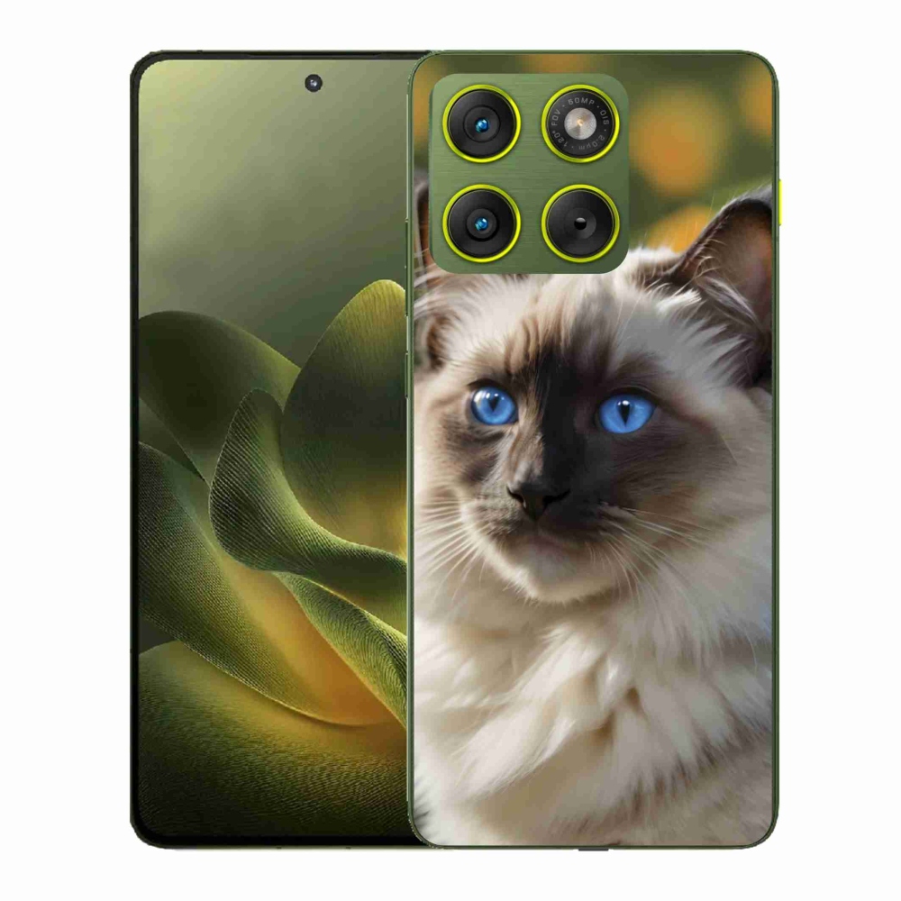 Gélový kryt mmCase na Motorola Edge 70 - biely ragdoll