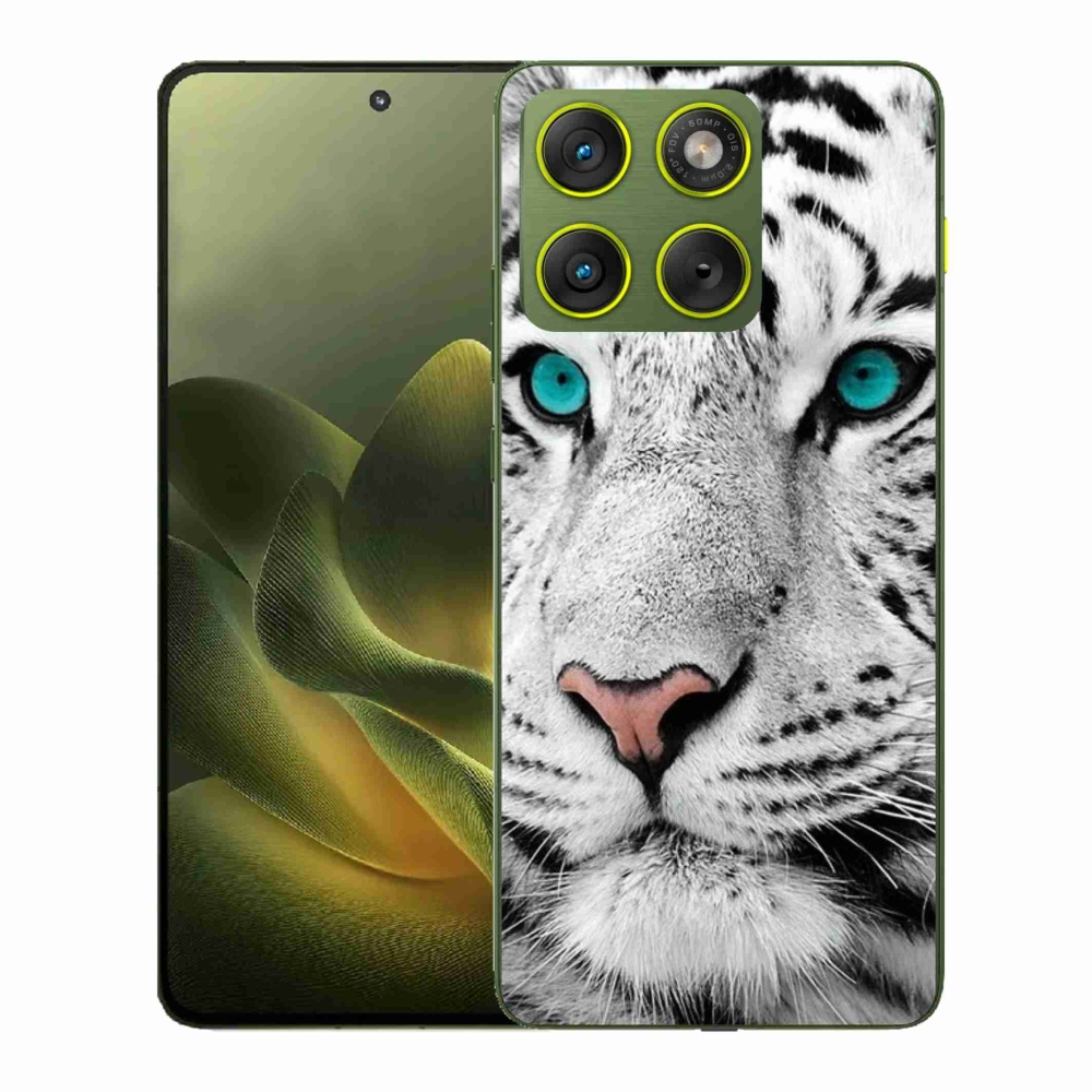 Gélový kryt mmCase na Motorola Edge 70 - biely tiger