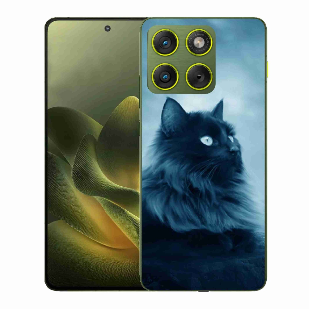 Gélový kryt mmCase na Motorola Edge 70 - čierna mačka 1