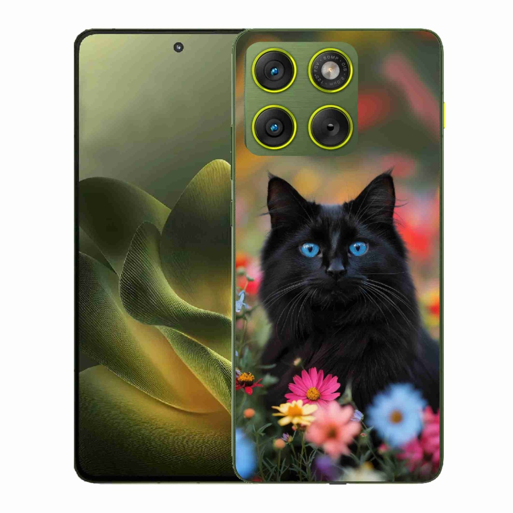 Gélový kryt mmCase na Motorola Edge 70 - čierne mačiatko 4