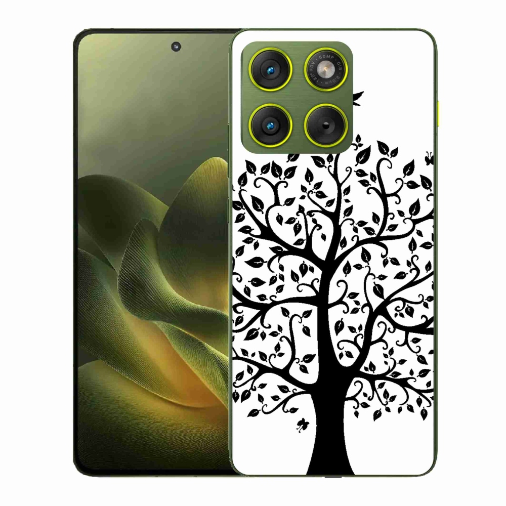 Gélový kryt mmCase na Motorola Edge 70 - čiernobiely strom