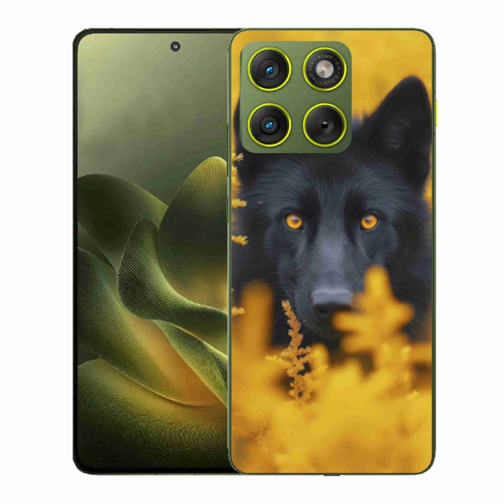 Gélový kryt mmCase na Motorola Edge 70 - čierny vlk 2