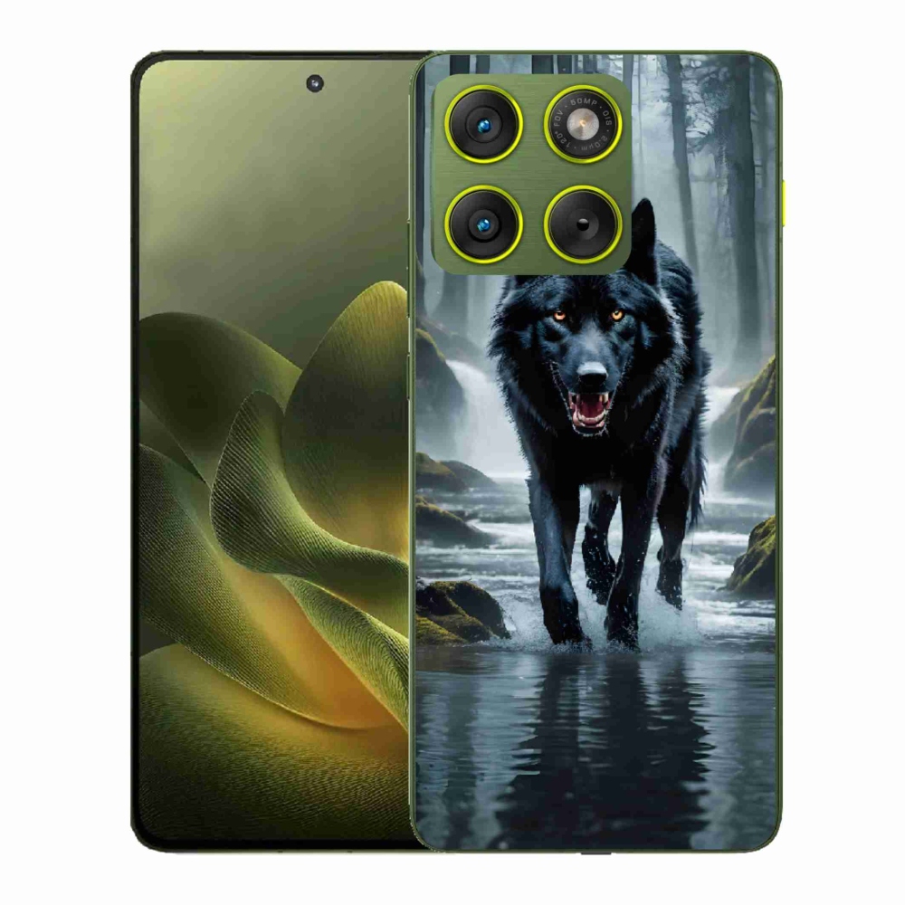 Gélový kryt mmCase na Motorola Edge 70 - čierny vlk