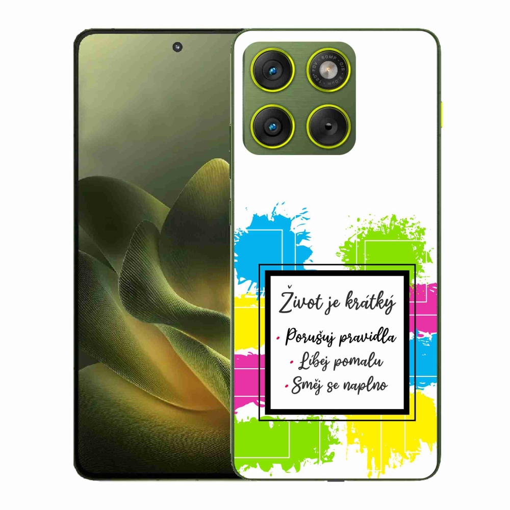 Gélový kryt mmCase na Motorola Edge 70 - citát 5 biele pozadie
