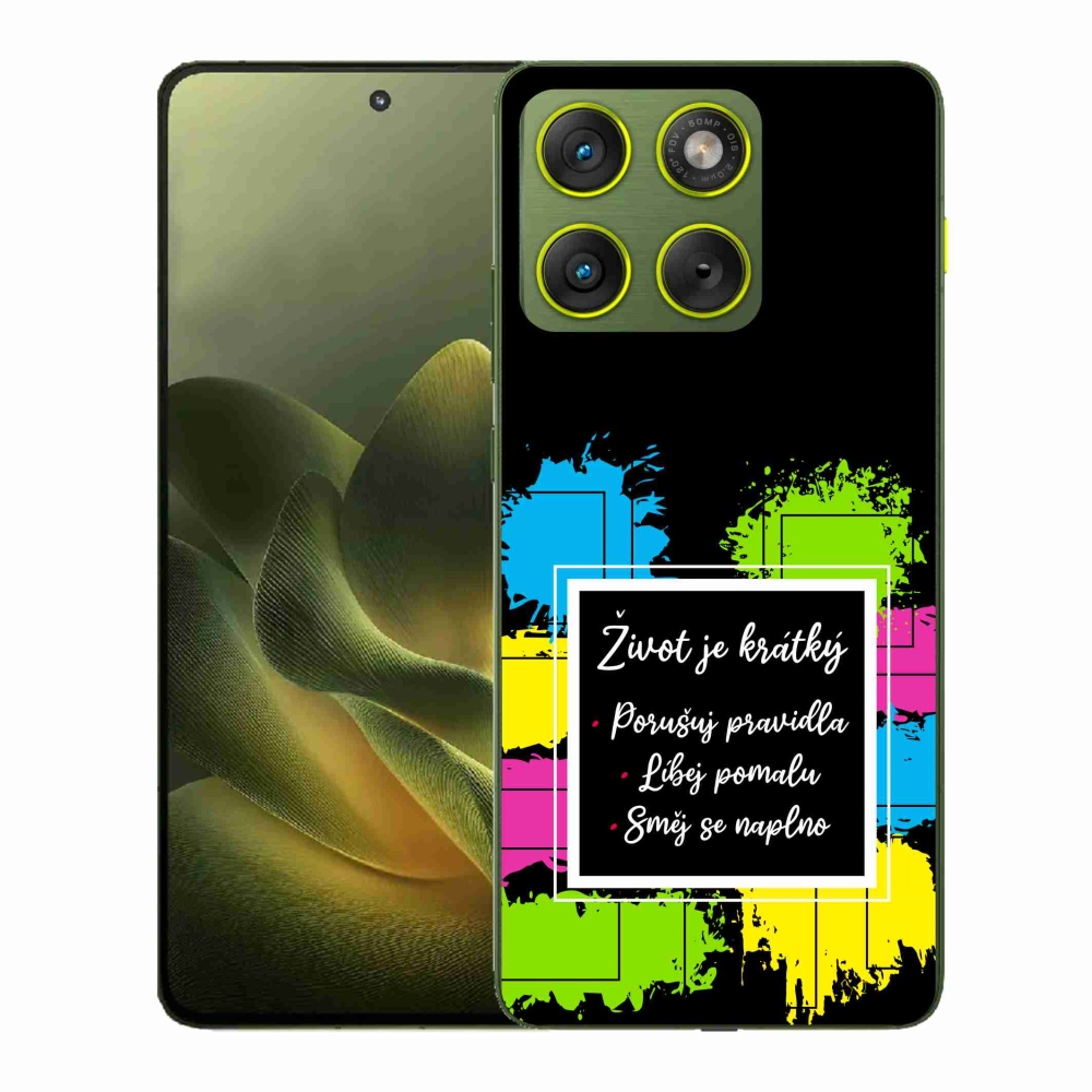 Gélový kryt mmCase na Motorola Edge 70 - citát 5 čierne pozadie