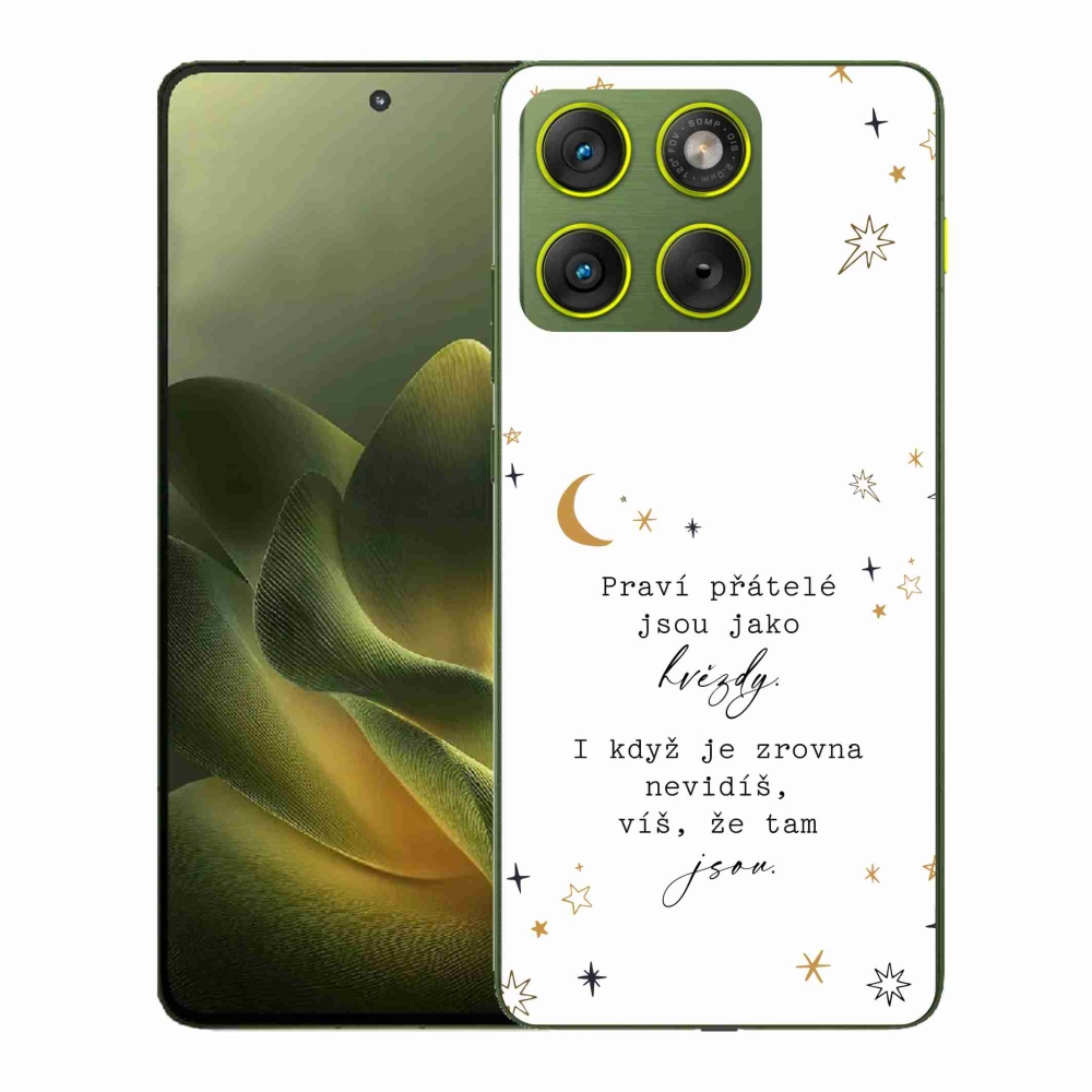 Gélový kryt mmCase na Motorola Edge 70 - citát 6 biele pozadie