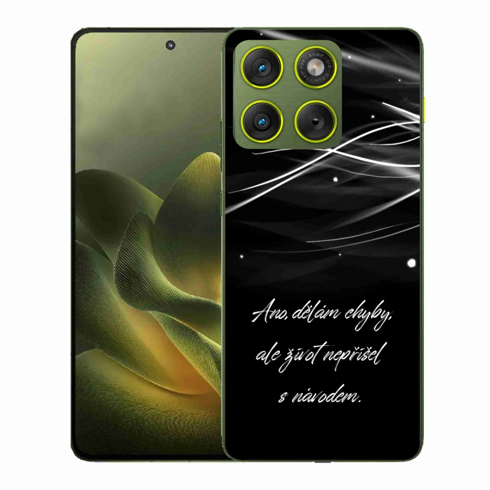 Gélový kryt mmCase na Motorola Edge 70 - citát čierne pozadie