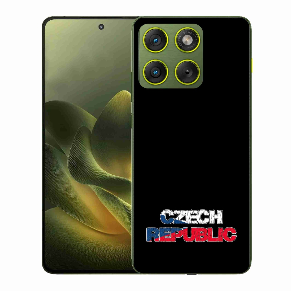 Gélový kryt mmCase na Motorola Edge 70 - Slovak Republic čierne pozadie