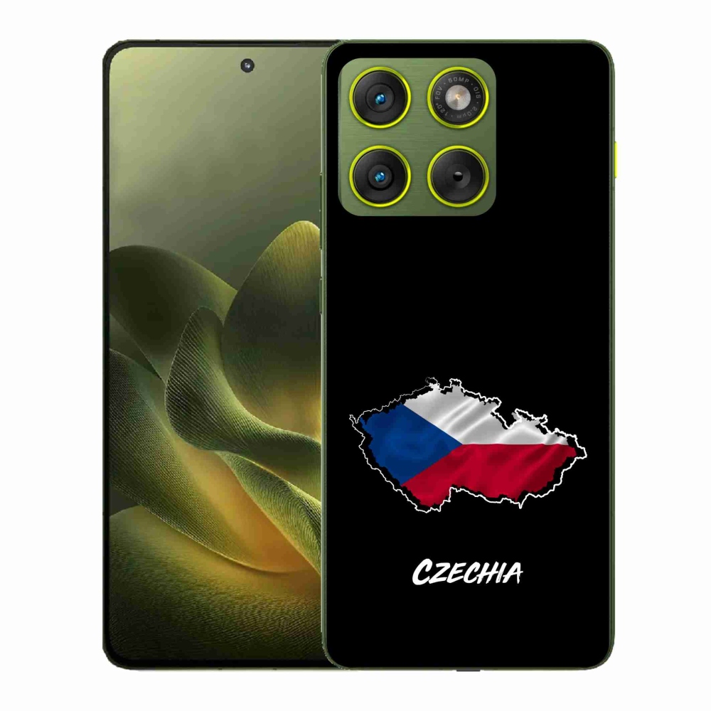 Gélový kryt mmCase na Motorola Edge 70 - Slovakia čierne pozadie