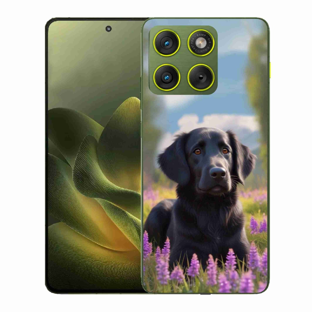 Gélový kryt mmCase na Motorola Edge 70 - elegantný čierny retriever