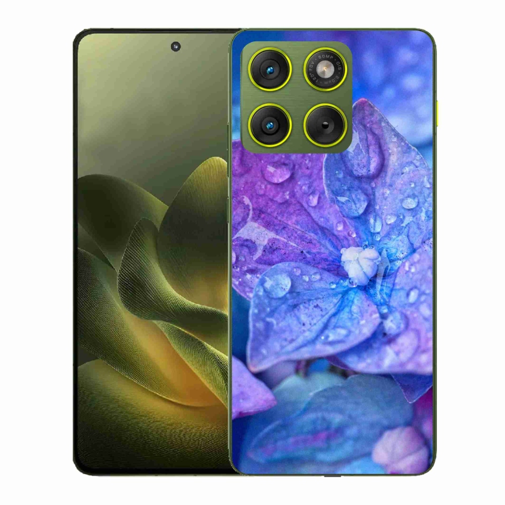 Gélový kryt mmCase na Motorola Edge 70 - fialový kvet