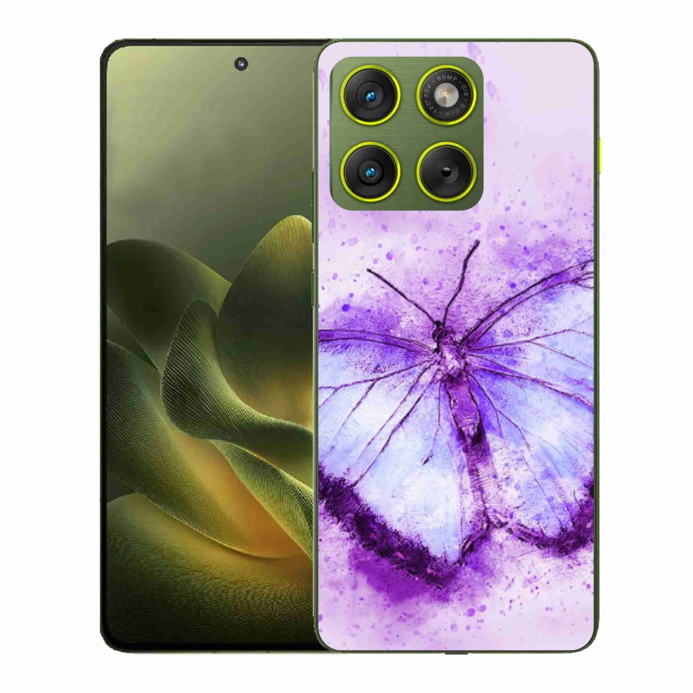 Gélový kryt mmCase na Motorola Edge 70 - fialový motýľ